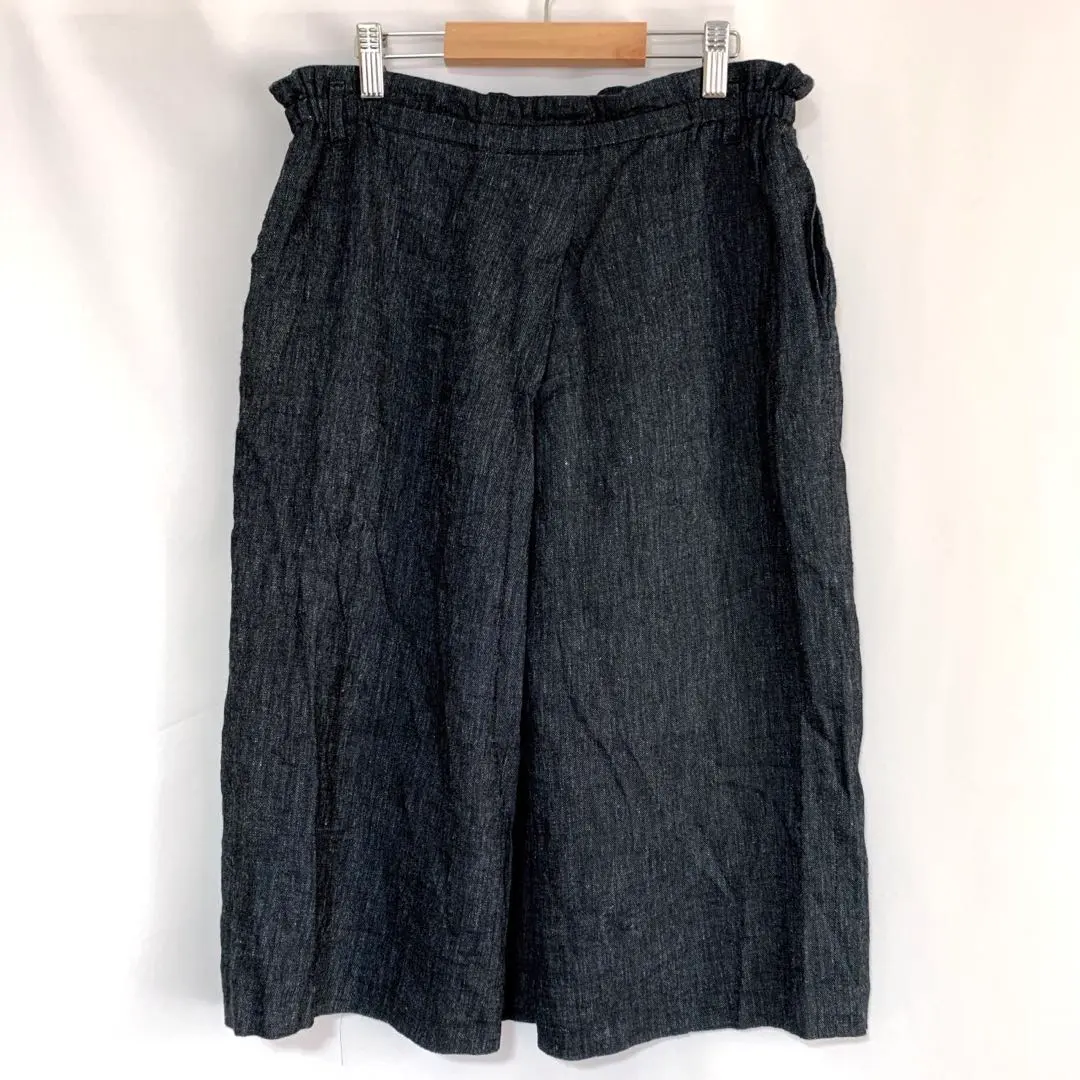 Thumbnail of Scapa [40] Denim-like Skirt, Navy Blue, Solid, Linen Blend, Casual