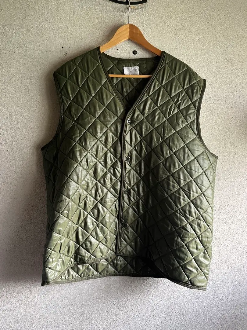 90年代 荷蘭軍隊 優質常規款 絎縫背心 卡其色 橄欖綠 古著 的縮圖