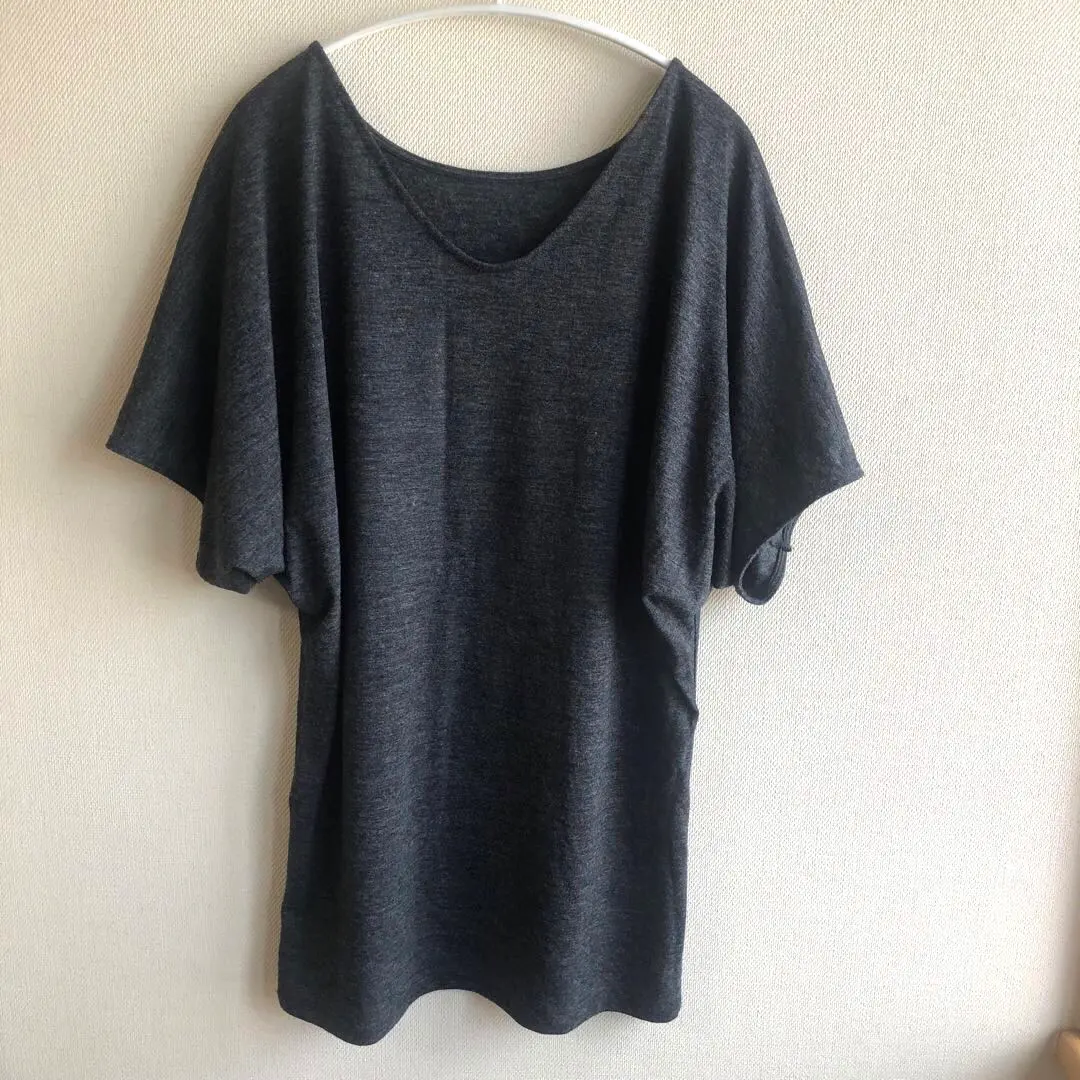Thumbnail of Uniqlo UNIQLO Dark Gray Short Sleeve Tunic, Relaxed Silhouette