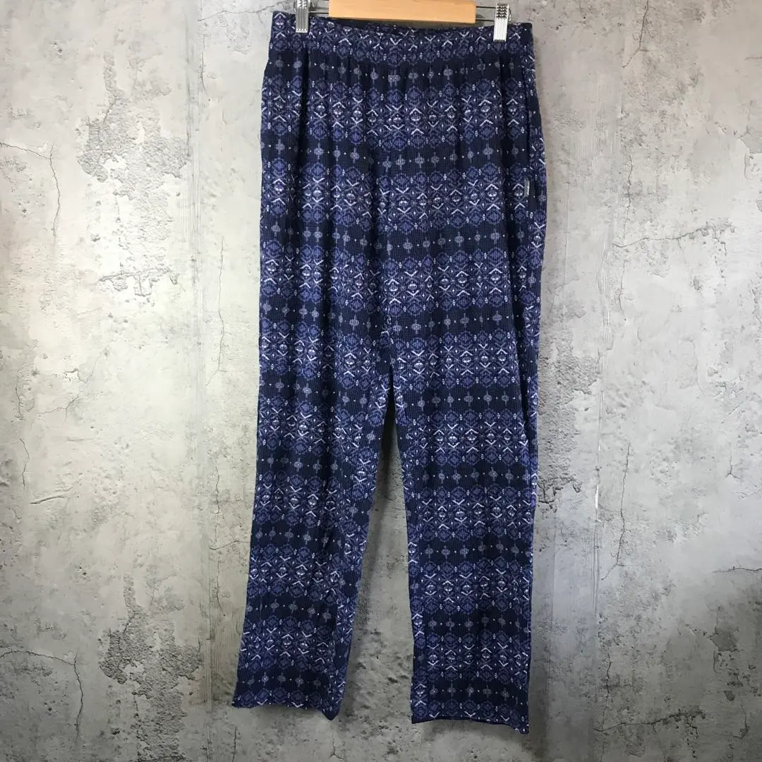 Y5602 古著 圖案褲 睡褲 藏青色 90s Y2K 的縮圖