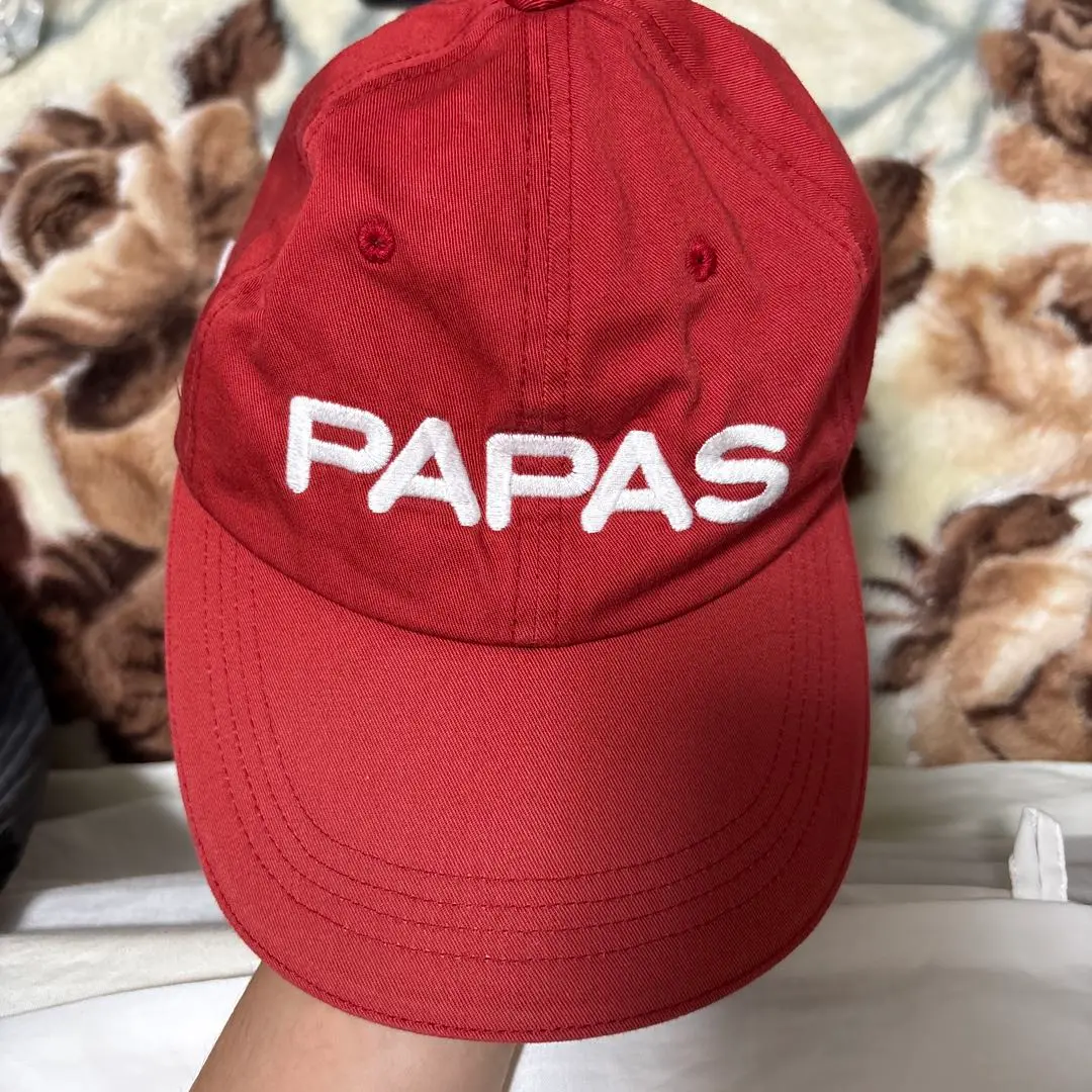 PAPAS+ パパスプラス　リアルレザー　6パネル　キャップ Pモチーフベースボールキャップ（MENゴルフ・MEN雑貨・シューズ