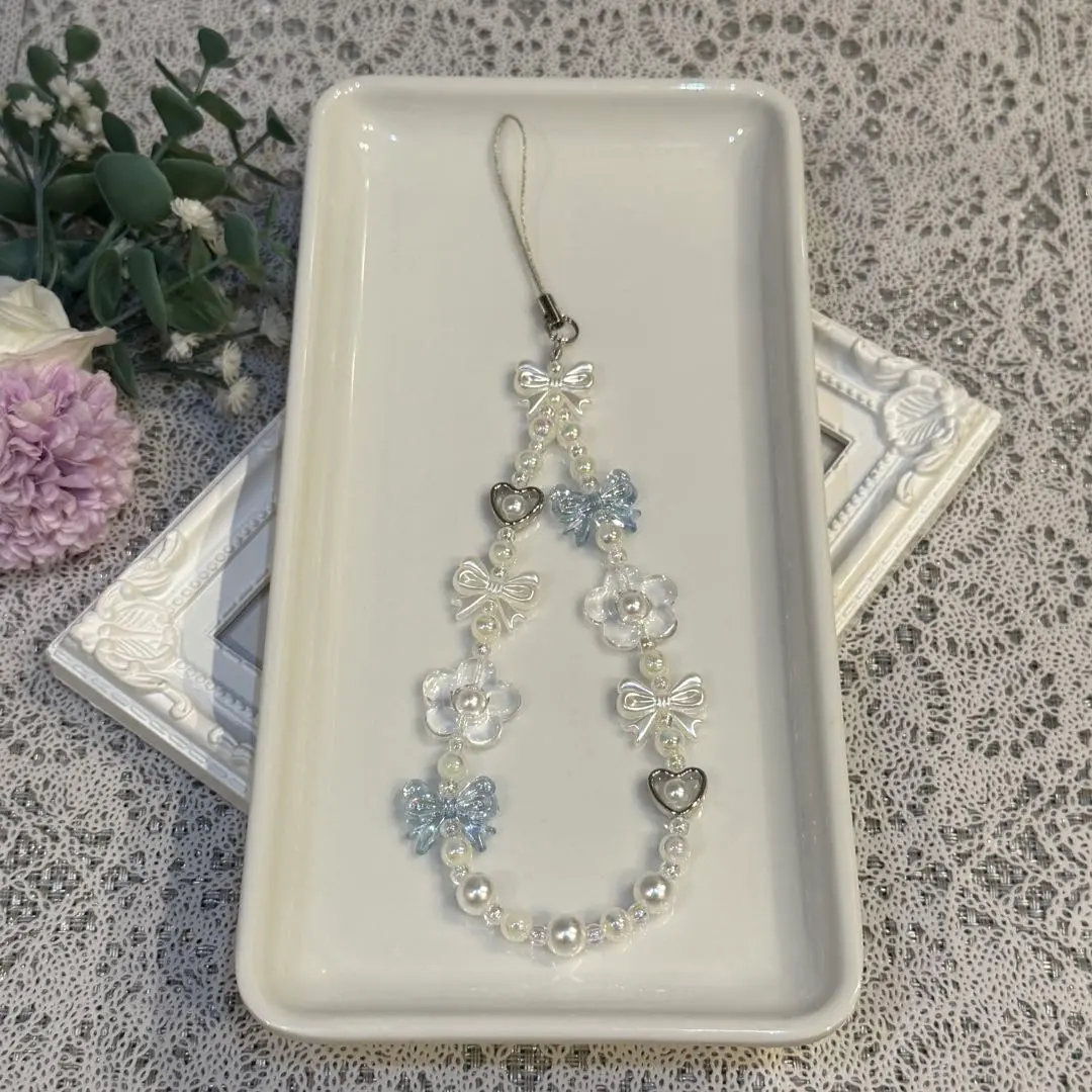 Thumbnail of p-8 Handmade Ribbon Bead Strap - Blue