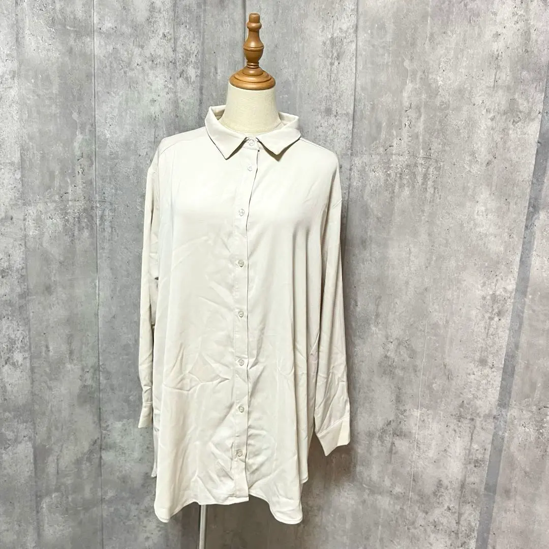 Thumbnail of GYDA Simple Solid Color Shirt Blouse Layering Drapey