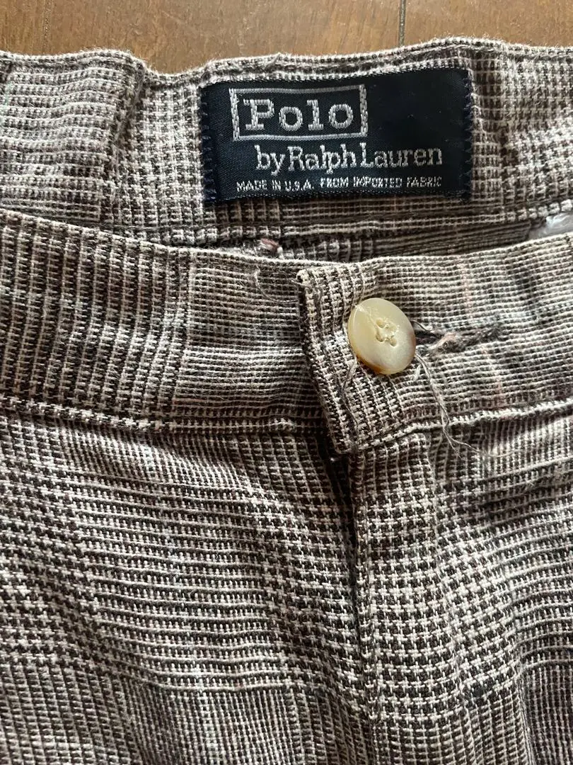 90s ラルフローレン　リネンパンツ　USA製　w32 USA製 90s ビンテージ Polo Ralph Lauren ラルフローレン リネン
