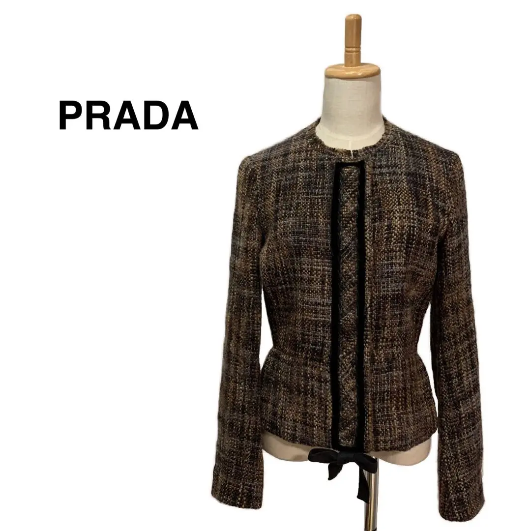 2025年最新】PRADA レディース ノーカラージャケットの人気
