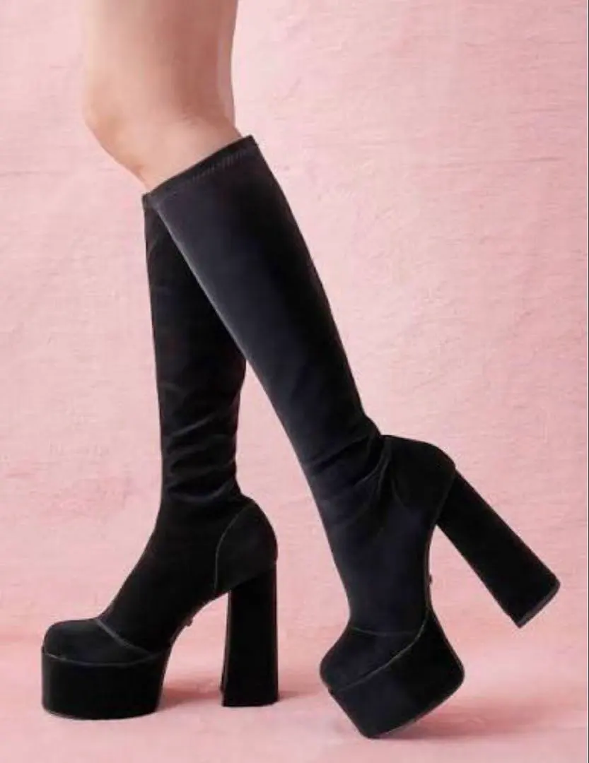 Thumbnail of Darich Ultra Stretch Leather Long Boots M Black