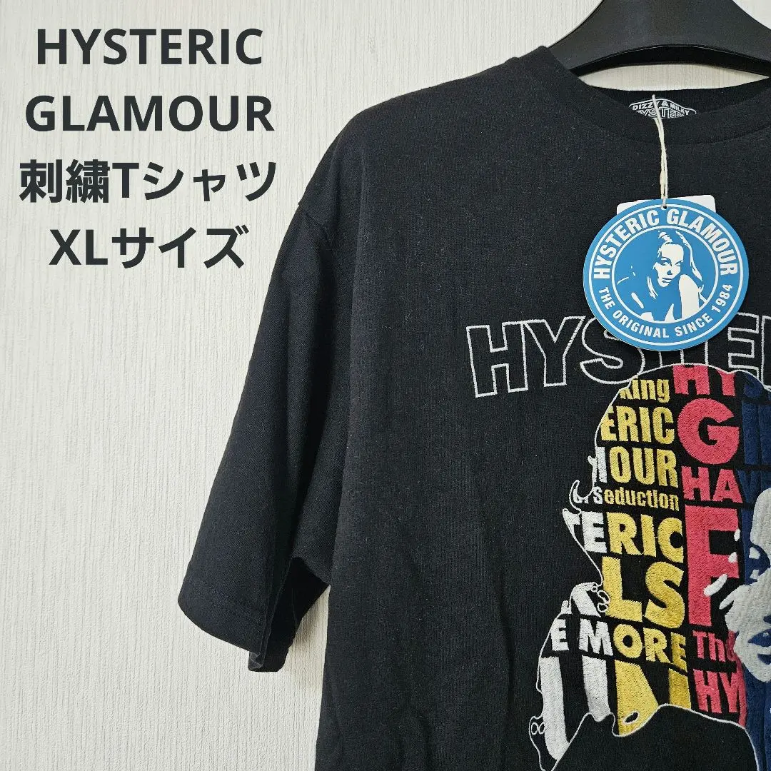 Thumbnail of 【New with tags】HYSTERIC GLAMOUR Embroidered T-shirt XL size