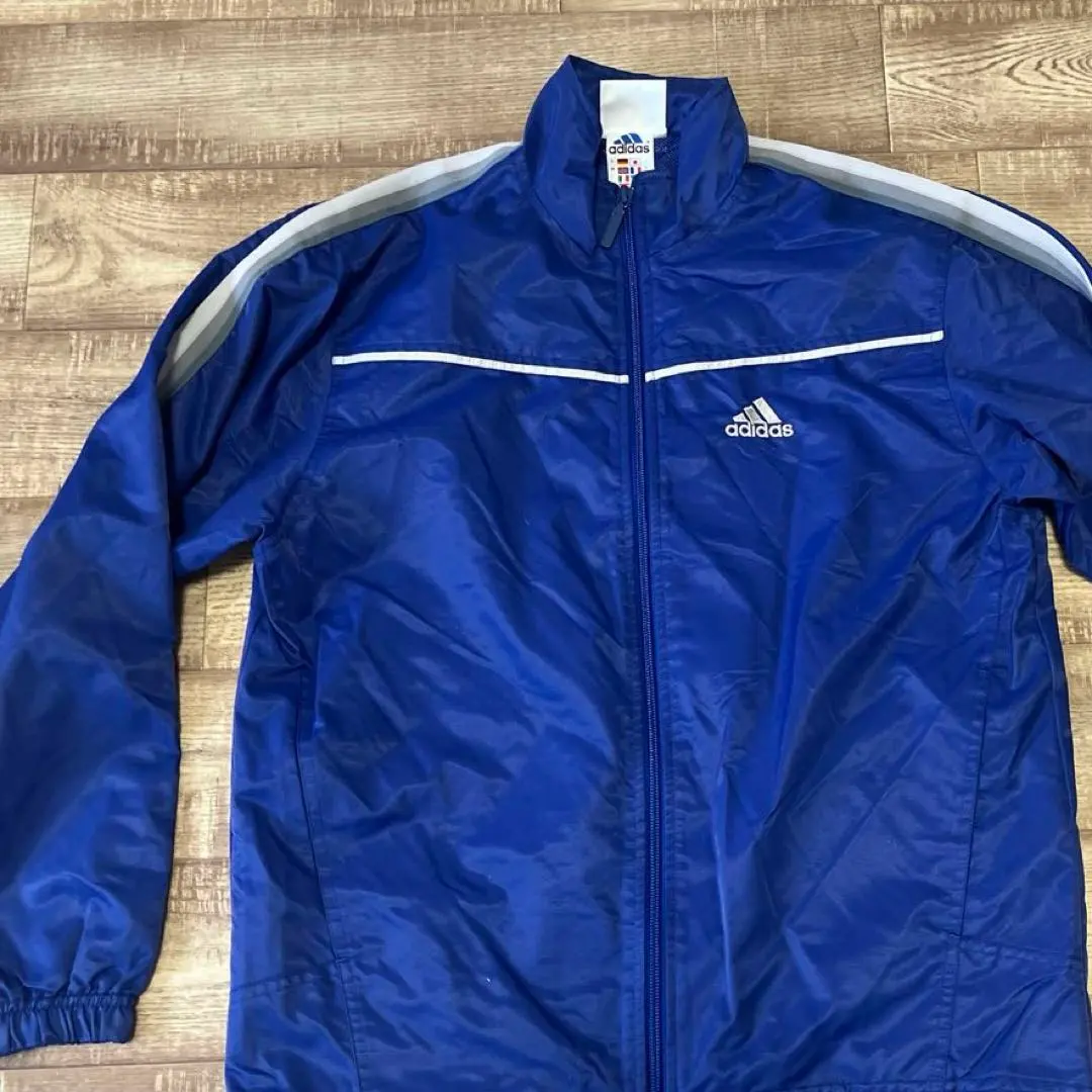 Thumbnail of Adidas nylon jacket, high neck, eye-catching sleeve stripes