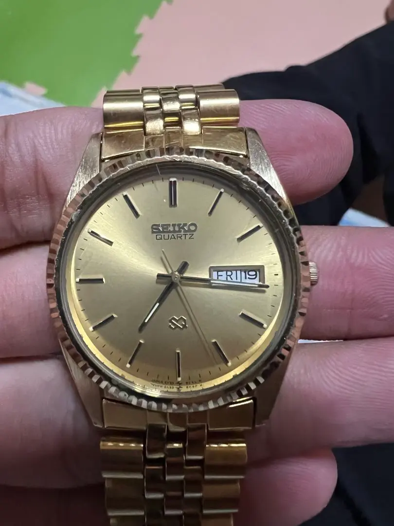 Thumbnail of Seiko Gold Quartz Watch with Date and Day Display