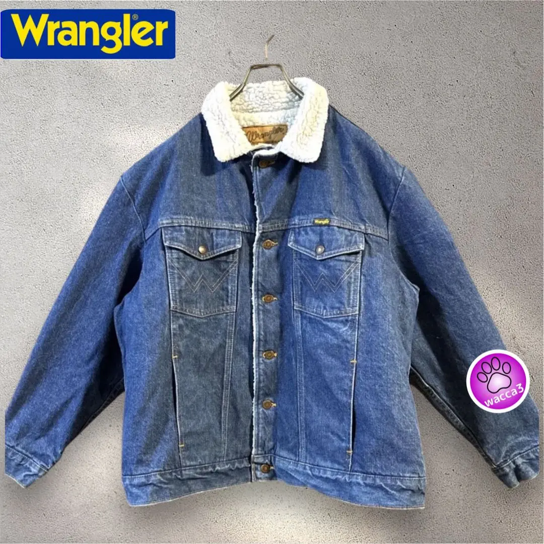 Thumbnail of 90s USA Made Wrangler Boa Denim Jacket XL Blue cityboy