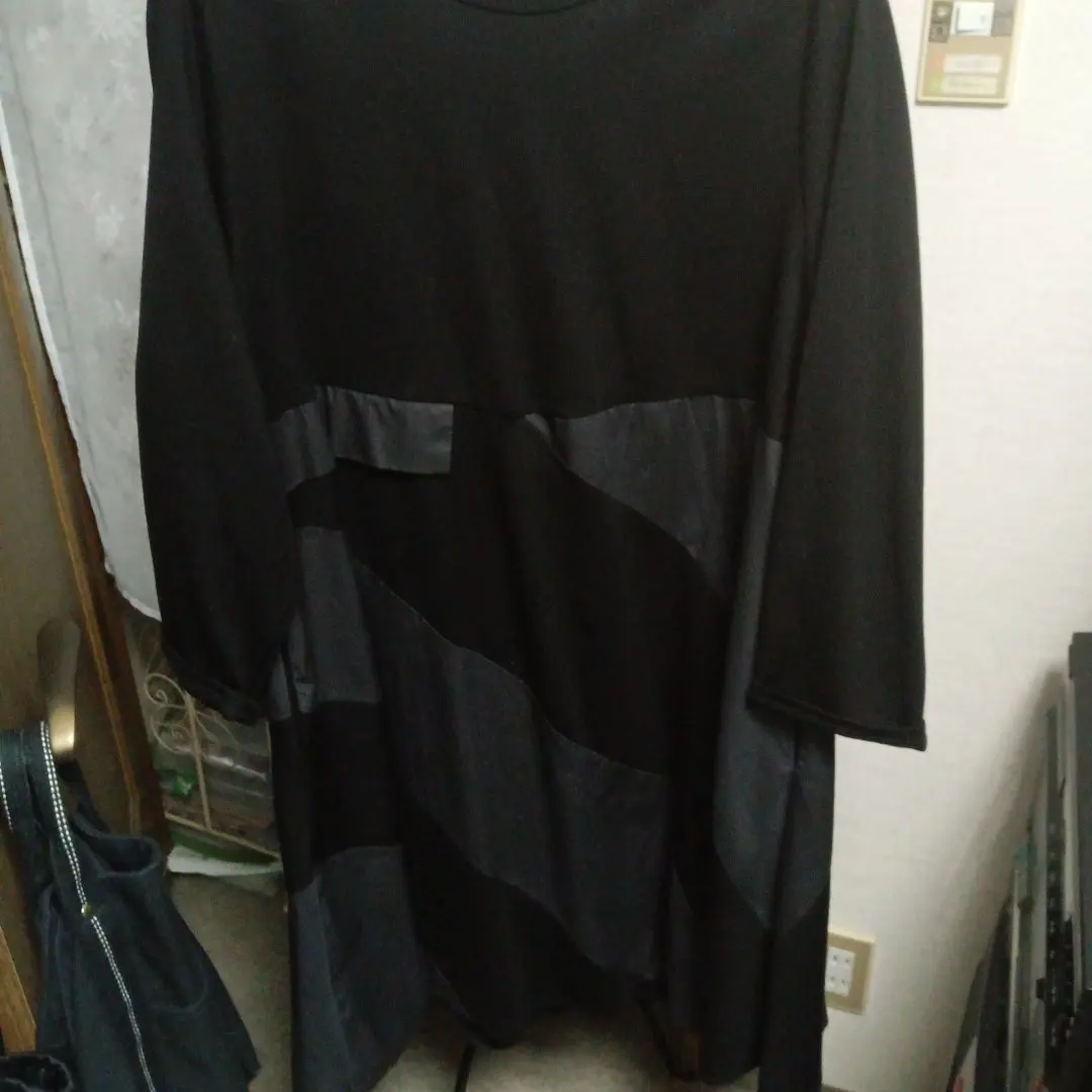 Thumbnail of Striped Design Black Long Sleeve Dress