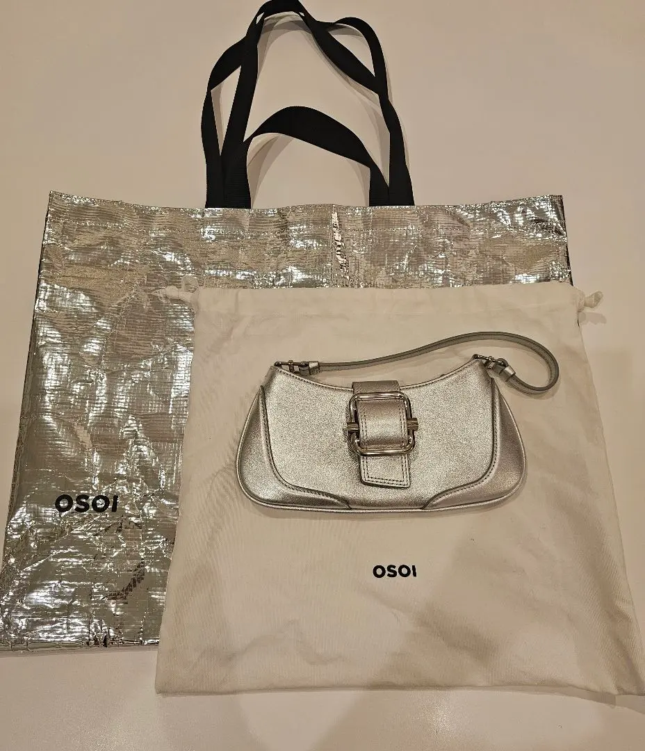 OSOI シルバー バッグ GUY ROVER OSOI ショルダーバッグ FOLDER BROT レザー