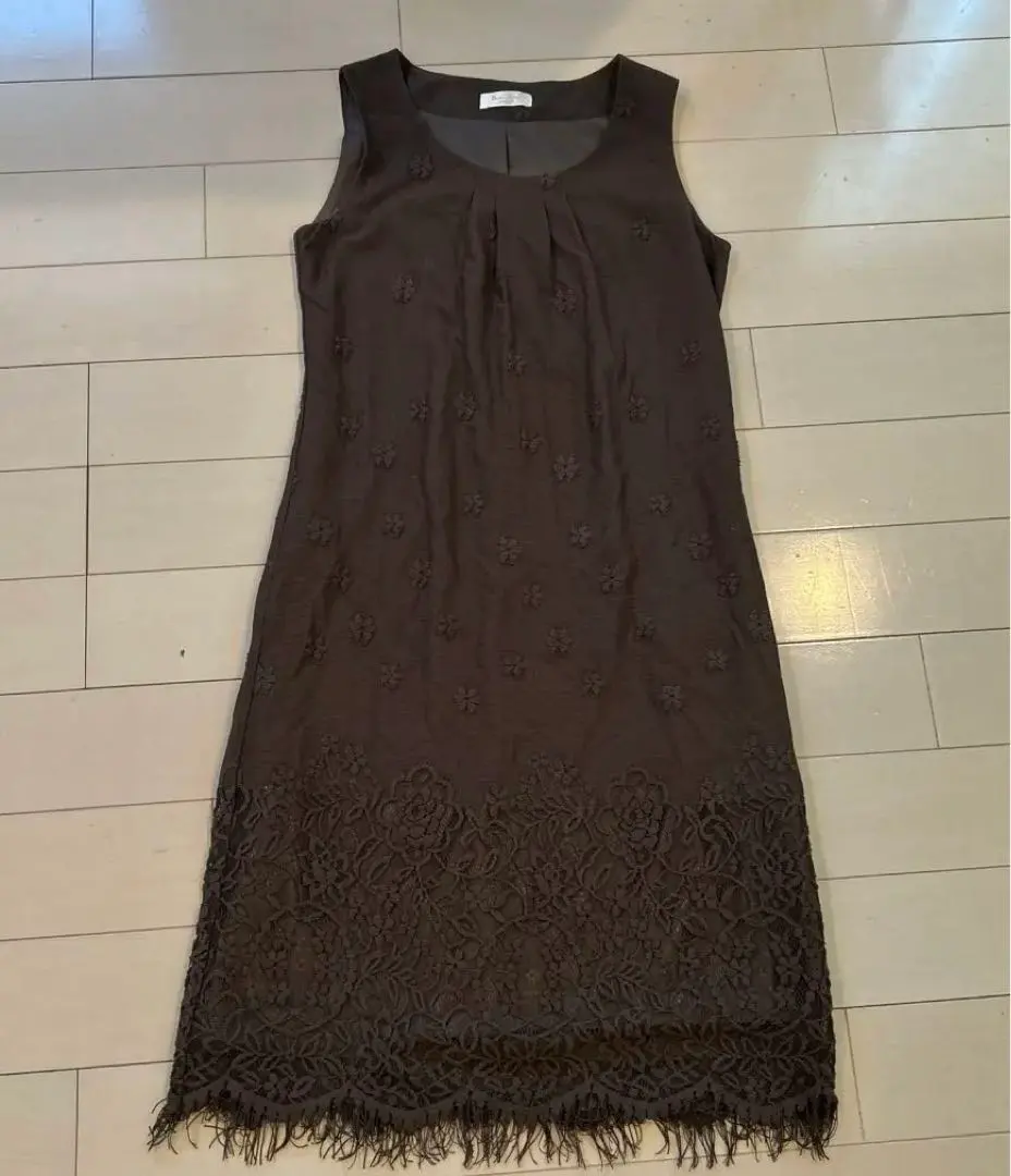 Thumbnail of Beautiful Condition Bon Sens Embroidered Lace Dress M Anonymous Delivery