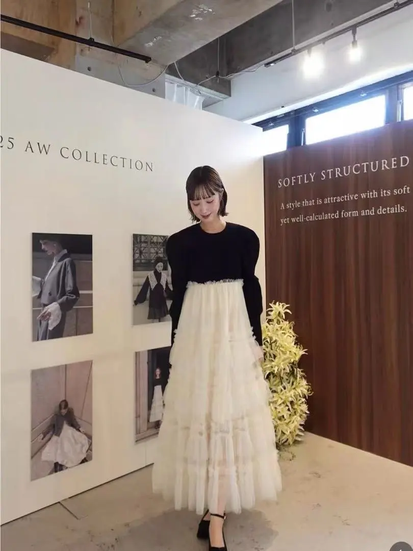 塔爾紗分層針織連衣裙 acka。 的縮圖