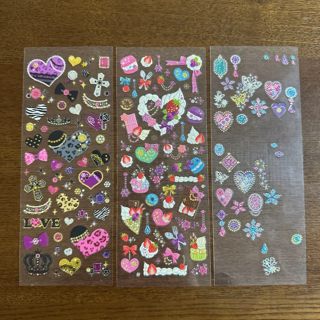 平成女孩 辣妹 貼紙 當時的物品 愛心 蝴蝶 甜點 收藏 的縮圖