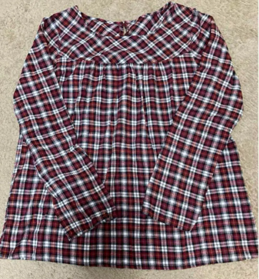 女士 襯衫 長袖 格紋 L 的縮圖