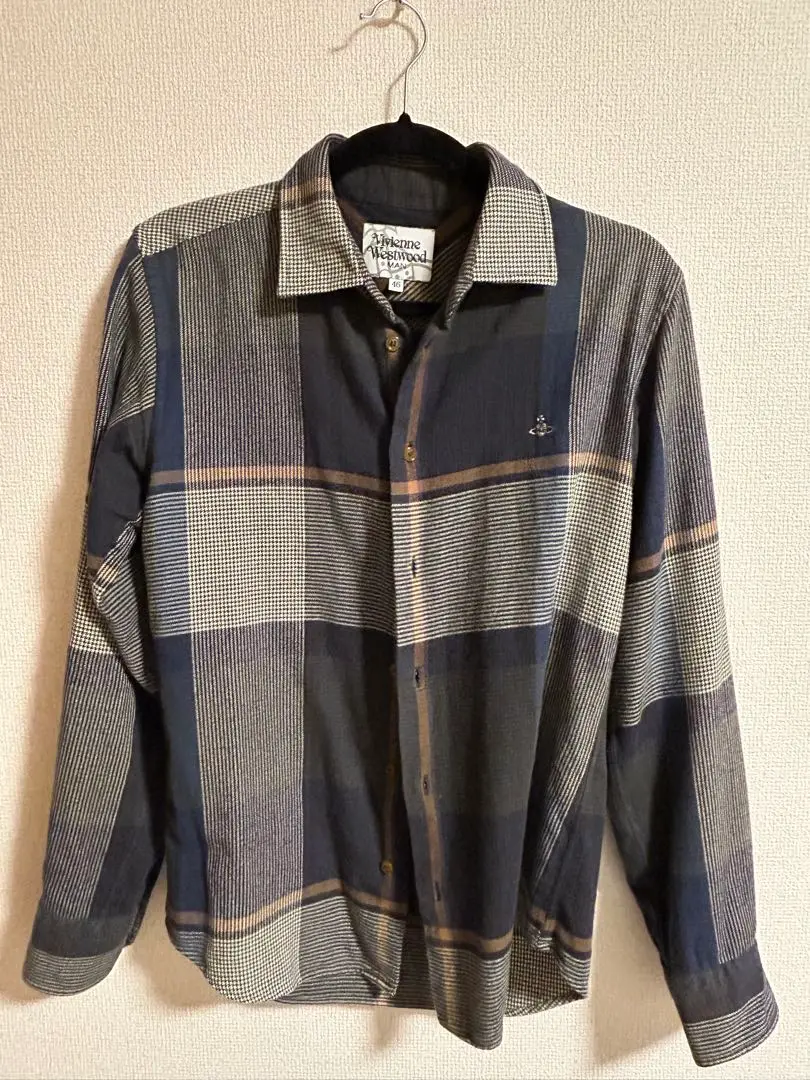 未使用品　Vivienne Westwood MAN チェック柄ネルシャツ USED】 Vivienne Westwood MAN チェックシャツ / 44 / メンズS