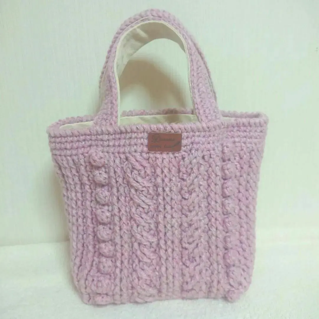 Thumbnail of Handmade Aran Cable Knit Tote Bag