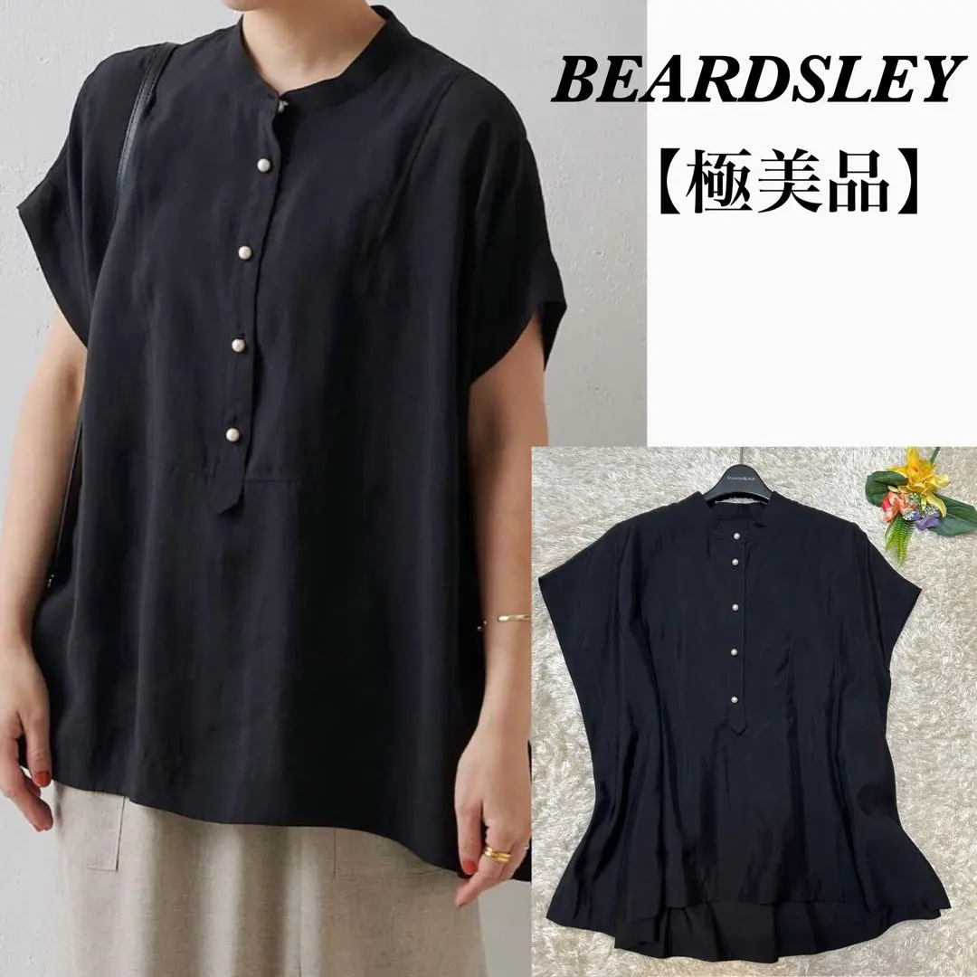 BEARDSLEY 半袖シャツ（ブラック） ビアズリー BEARDSLEY Tブラウス （black） - ファッション通販