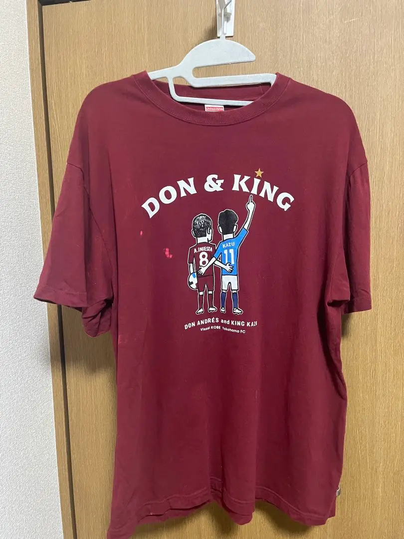 キング・カズ 三浦和良選手直筆サイン入りTシャツ 三浦知良 カズ 直筆サイン入り Tシャツ ヴィッセル神戸 横浜FC