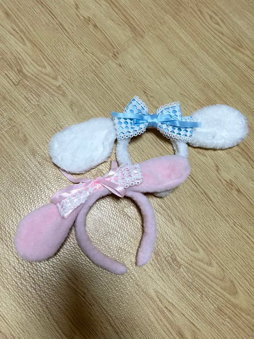 Thumbnail of Cinnamoroll and My Melody-style headbands (white/pink)