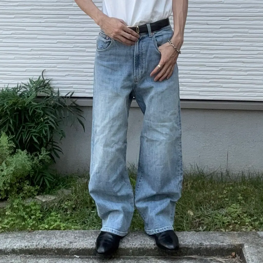 90年代 古着 男士 寬鬆褲 闊腿褲 牛仔褲 的縮圖