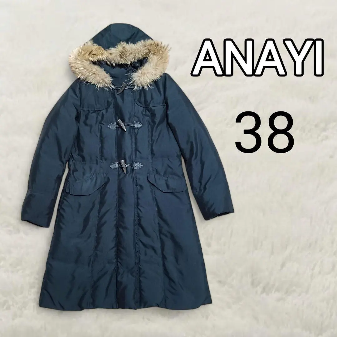 Thumbnail of Excellent Condition: ANAYI Down Coat, Duffle, Hooded, Real Fur, Genuine Leather, 2-way