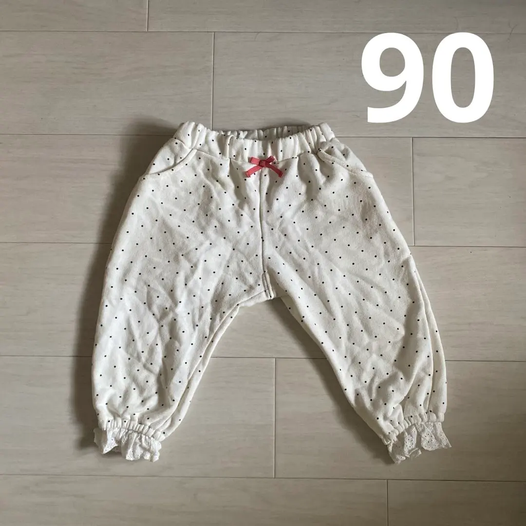 Thumbnail of Girls' long pants, autumn/winter, with frills, size 90
