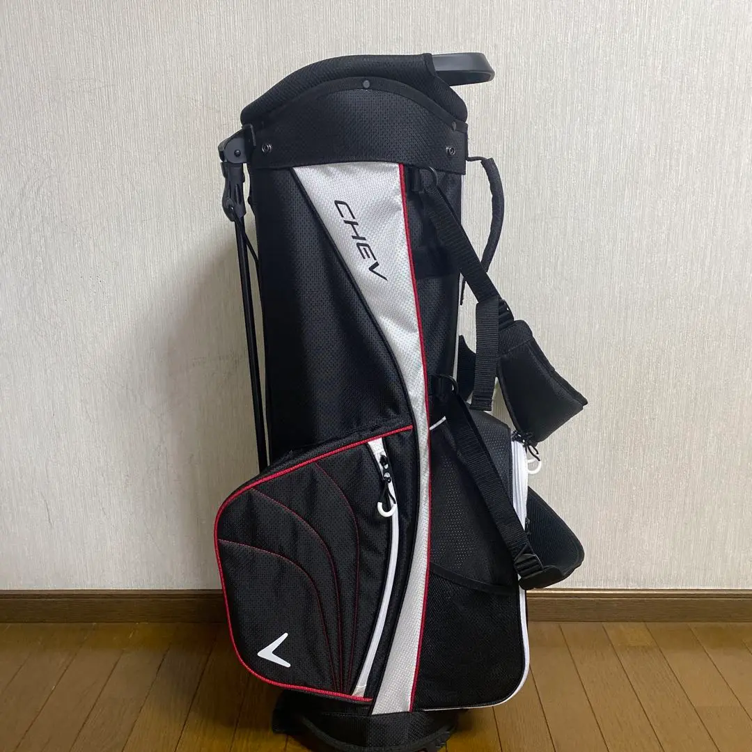 CHEV キャディバッグ 黒/白/赤 CHEV スタンドキャディバッグ(【男性】キャディバッグ)|Callaway