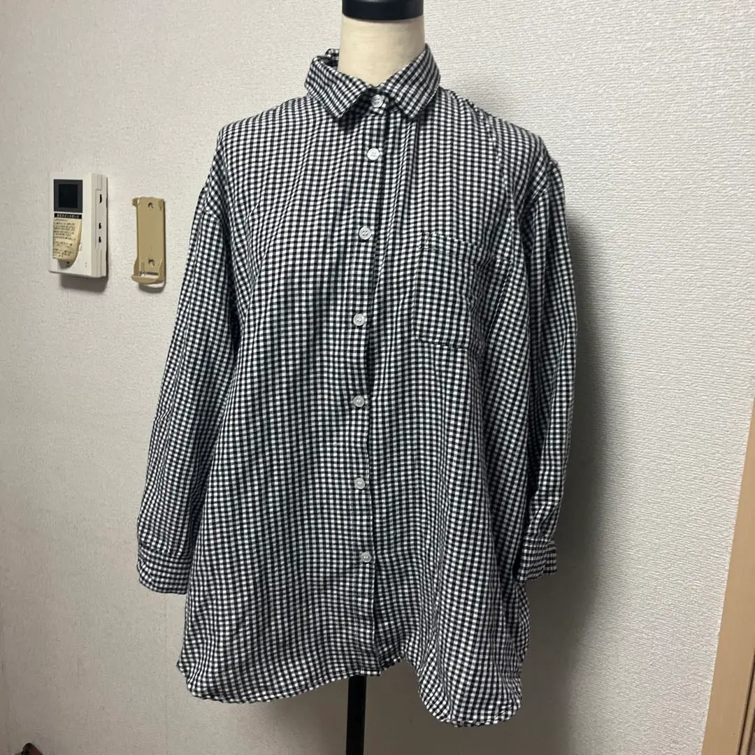 Thumbnail of SHOO・LA・RUE Gingham Check 3/4 Sleeve Shirt