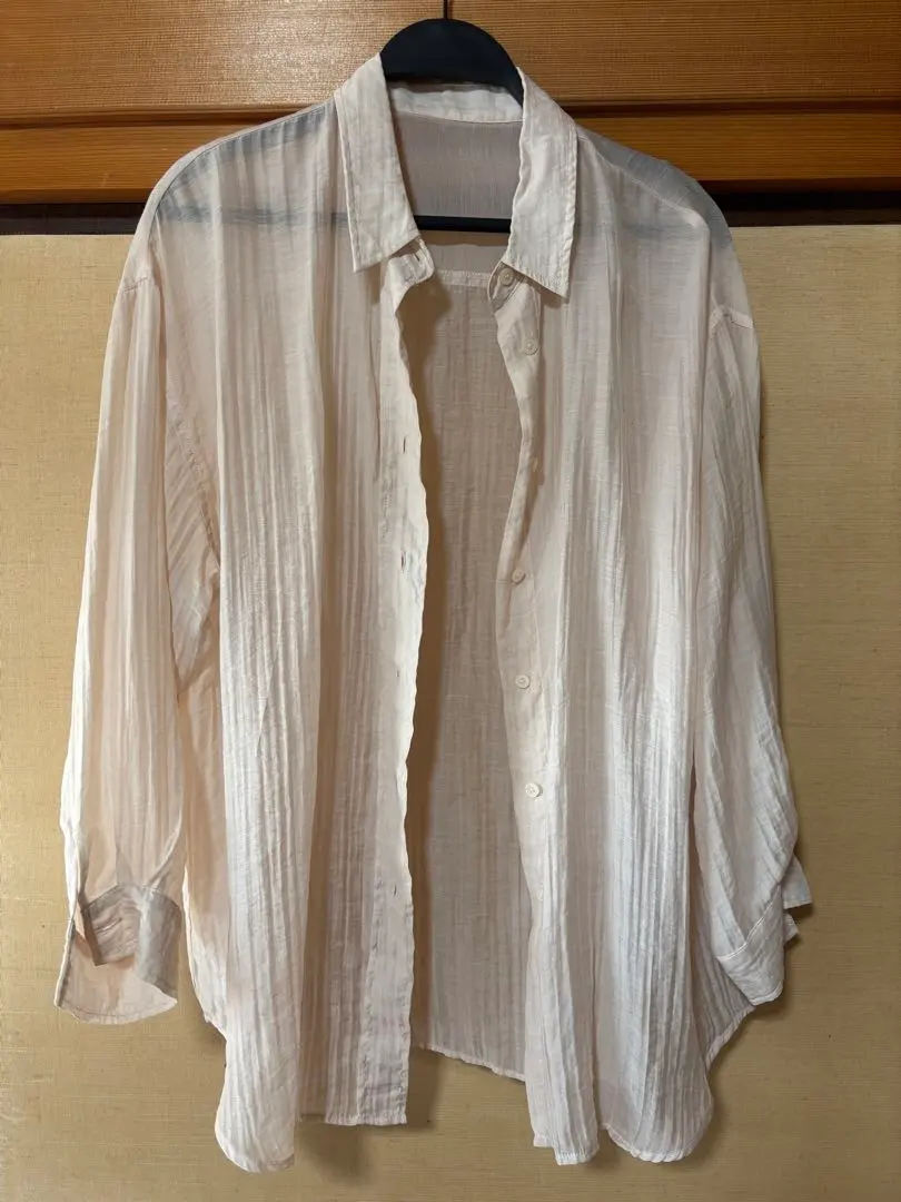 Thumbnail of Cream pink long-sleeved shirt