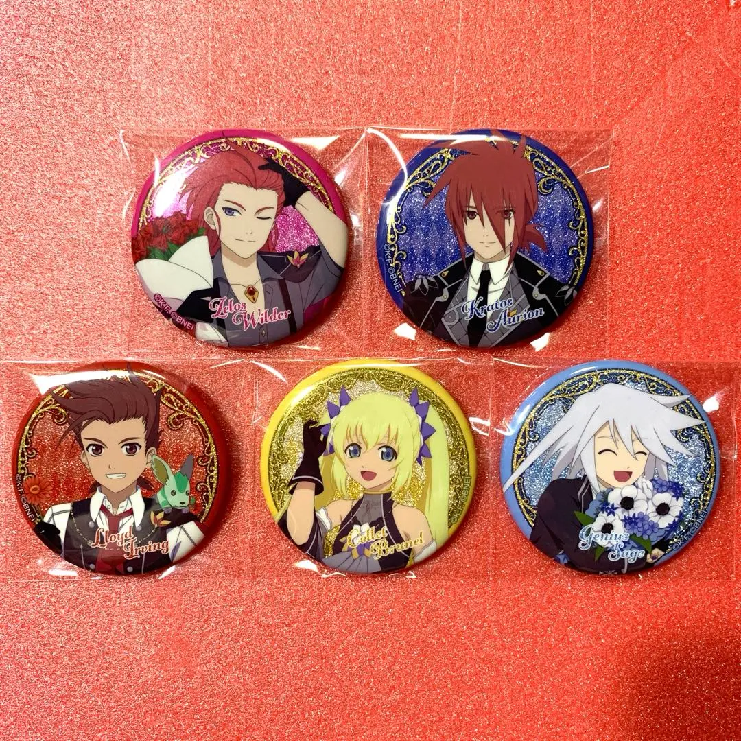 Thumbnail of Tales of Symphonia Glitter Can Badge Set