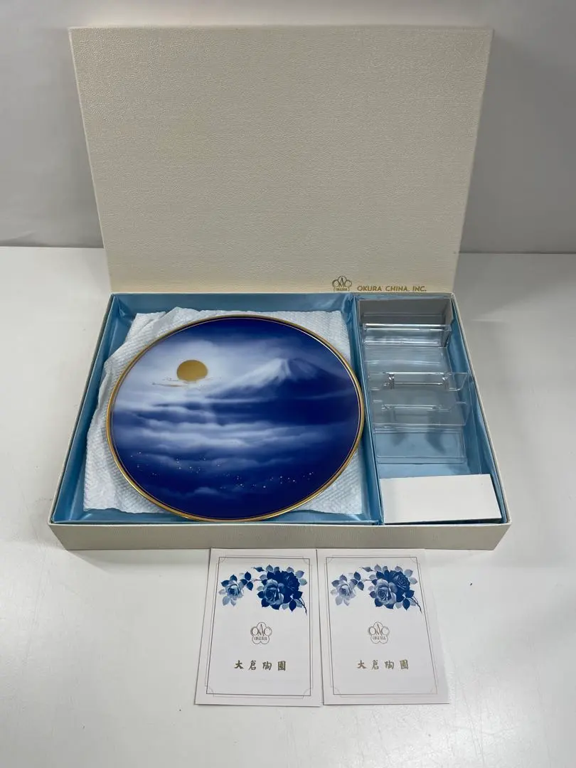 大倉陶園　限定版飾皿　「比翼連理」岡本孝文　フランクリンポーセリン 大倉陶園 限定版飾皿 「比翼連理」岡本孝文 フランクリン