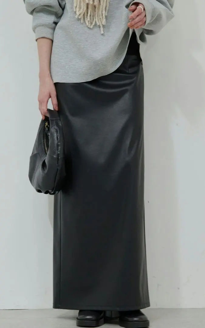 Thumbnail of Gallardagalante Faux Leather Tight Skirt 0 Black