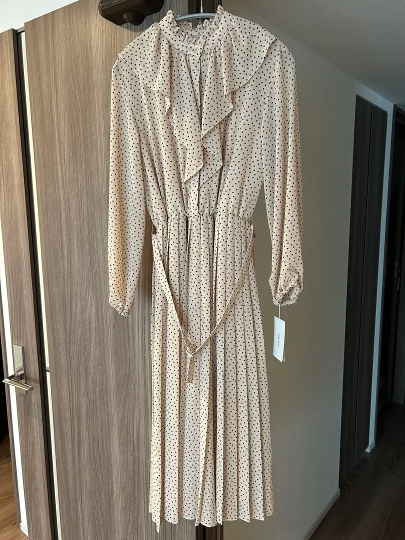 Thumbnail of 【New with Tags】Mila Owen Beige Dot Dress Long Sleeve