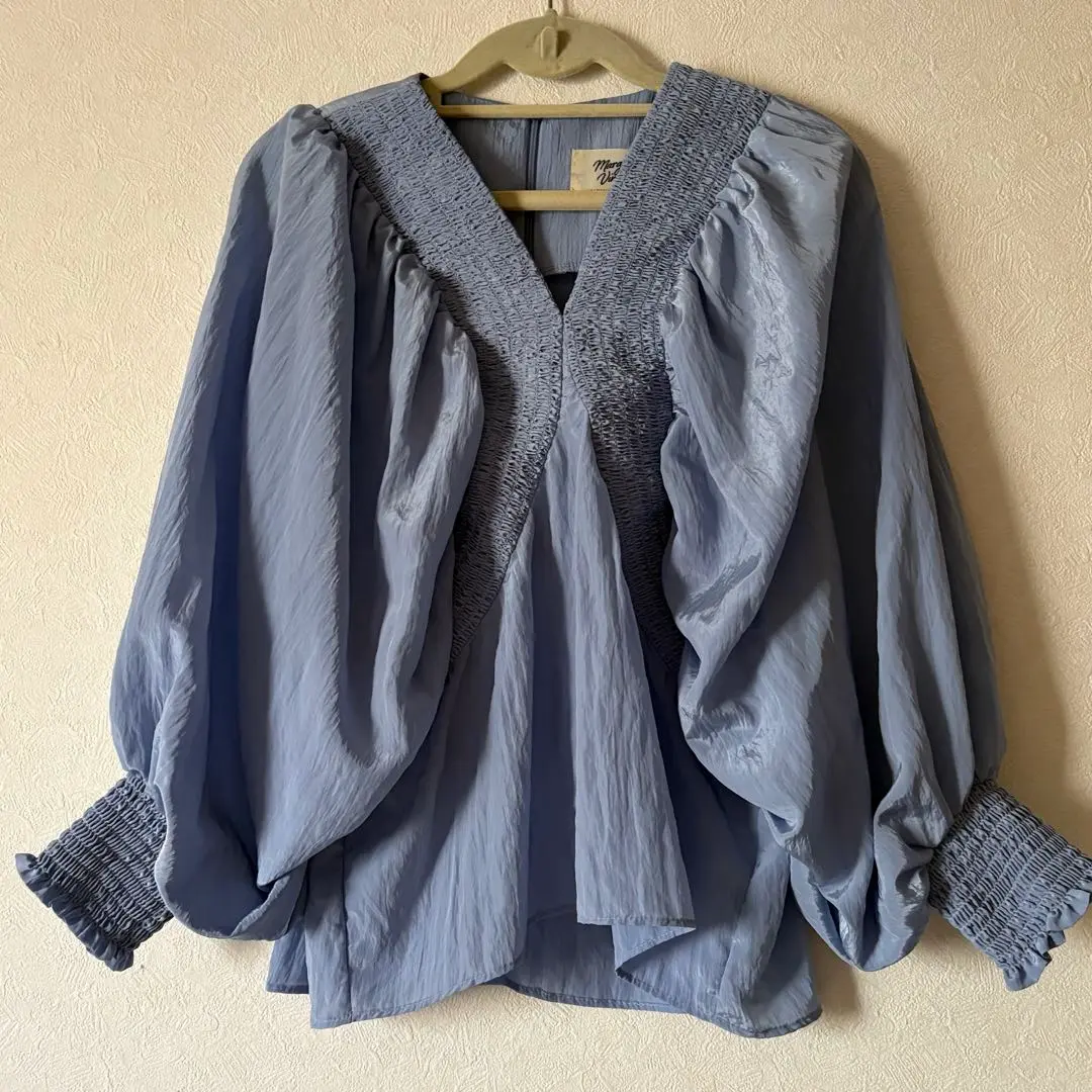 新品★マルゴーヴィンテージ ◎ストライプ・ブラウス　Fサイズ 新品☆マルゴーヴィンテージ ◎ストライプ・ブラウス Fサイズの