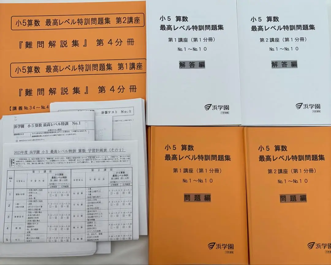 2025年最新】浜学園 小5 最高レベル特訓 難問解説集の人気