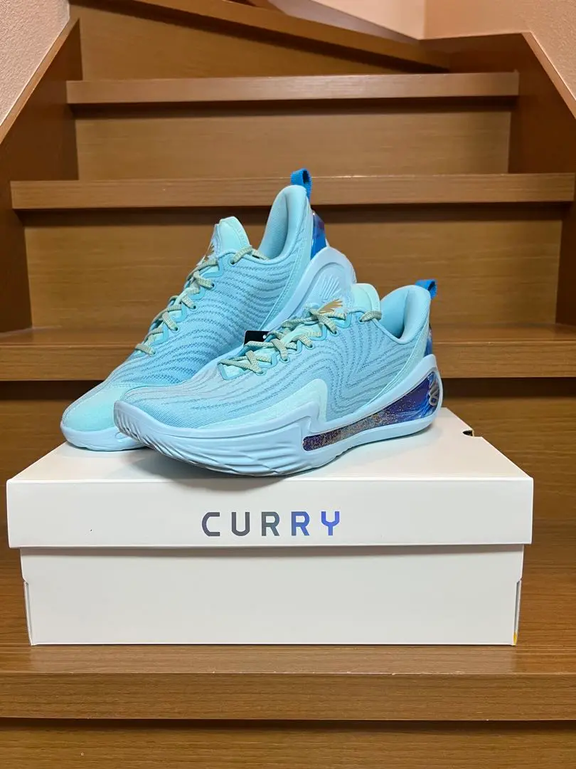 新品Curry 12 水色 27.5 CURRY 12 バスケットボールシューズ ライトブルー 27.5 水色
