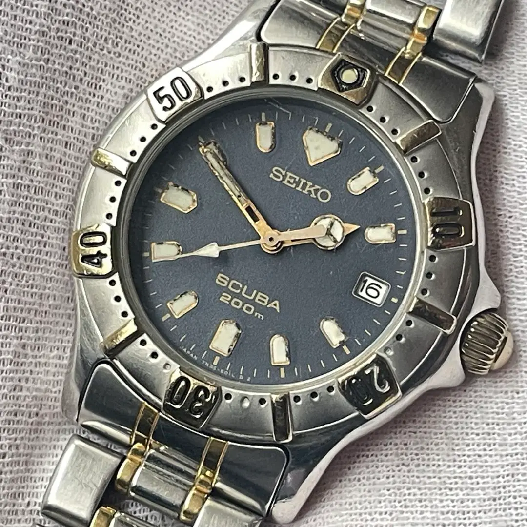 【稼働品】セイコー　SEIKO SCUBA AIR DIVER’S200m Rare Seiko AGS Scuba Air Diver 200m Titanium. Run & Keep