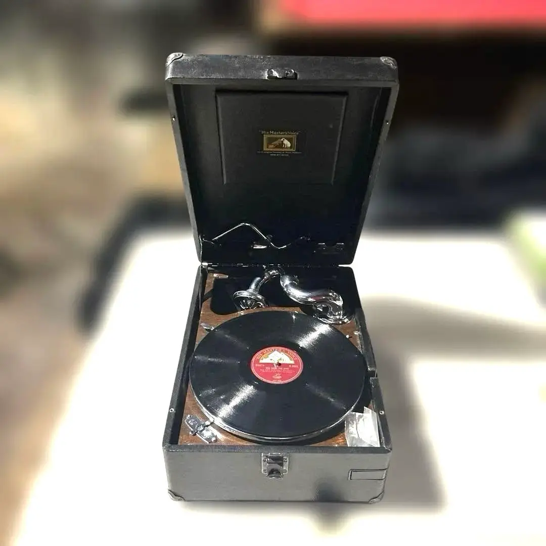 ポータブル蓄音機 HMV102 (黒色)