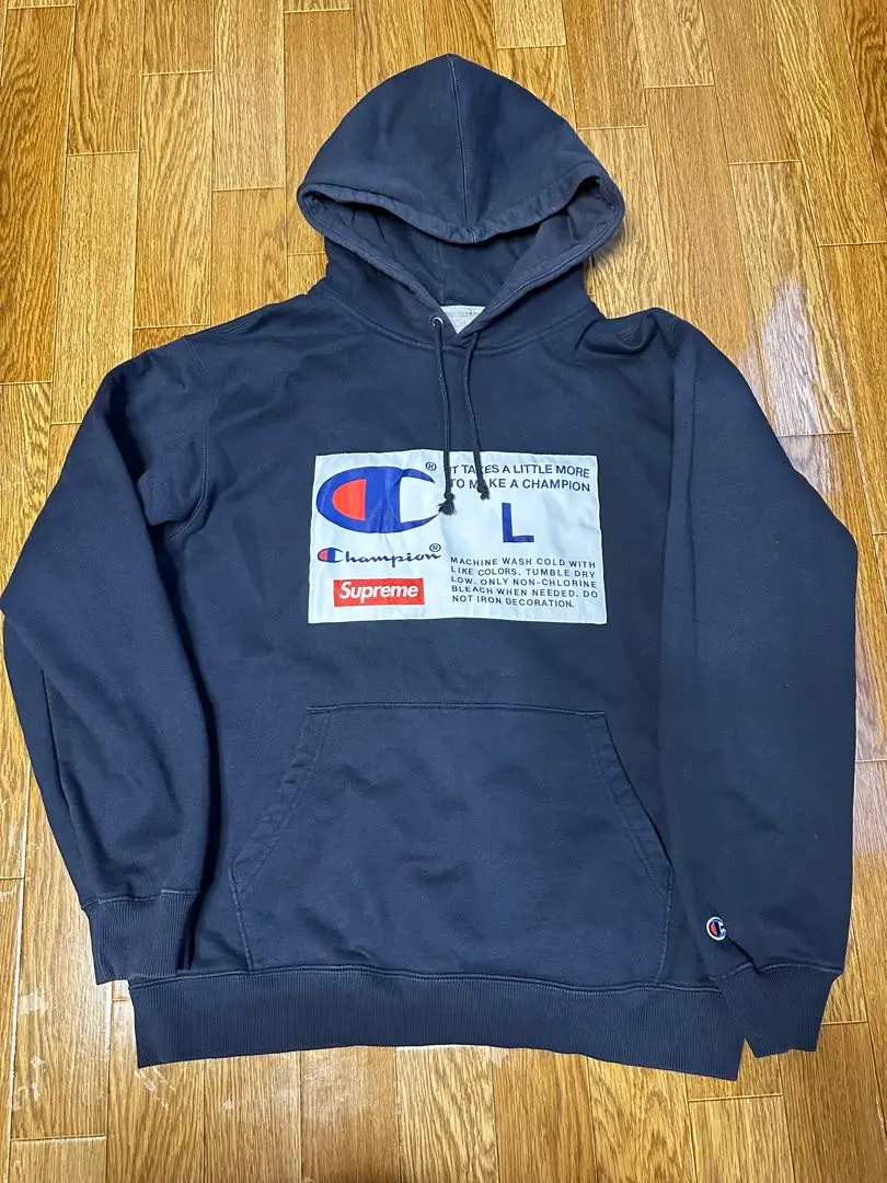 18aw Supreme champion label patch パーカーm