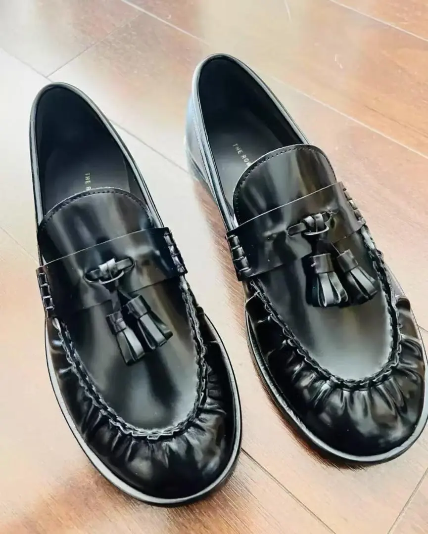 THE ROW モンソーローファー　レザー Soft Loafer レザー ブラック – The Row