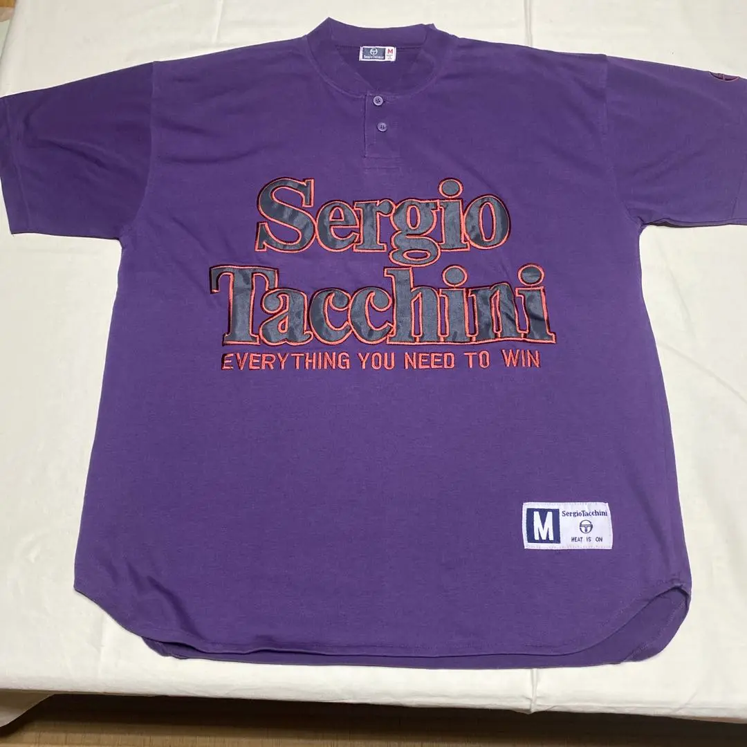超希少　セルジオタッキーニ　テニスウエア Tシャツ 90'sヴィンテージ　ロゴ 新品】セルジオタッキーニ テニスウェア Tシャツ ゲームシャツ
