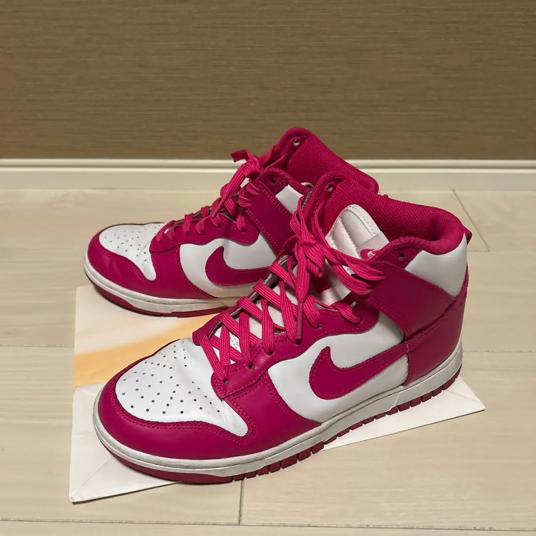 DUNK HIGH_ダンク ハイ ホワイト/24.5cm/ピンクプライム/ 国内1月12日発売予定】ナイキ ウィメンズ ダンク ハイ 