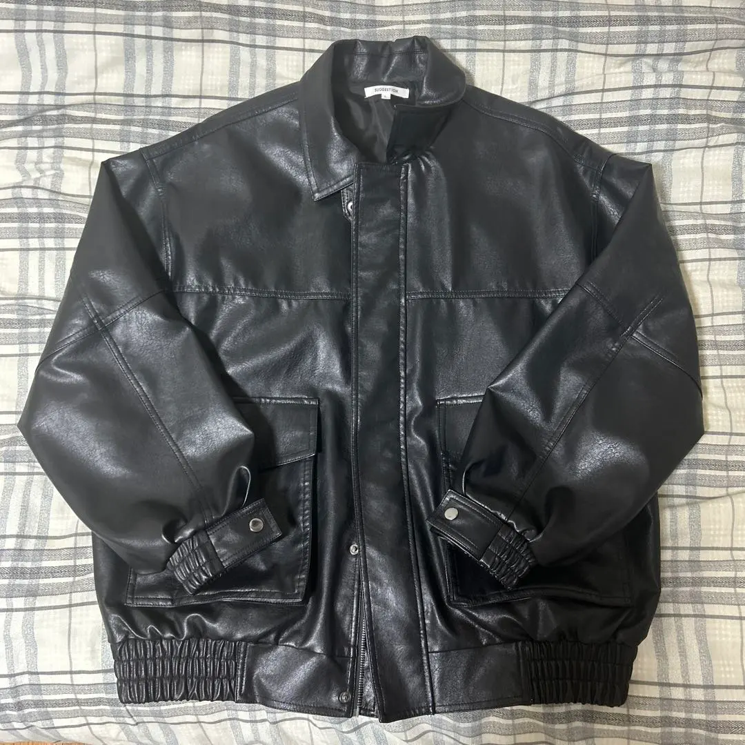 Thumbnail of Black leather jacket