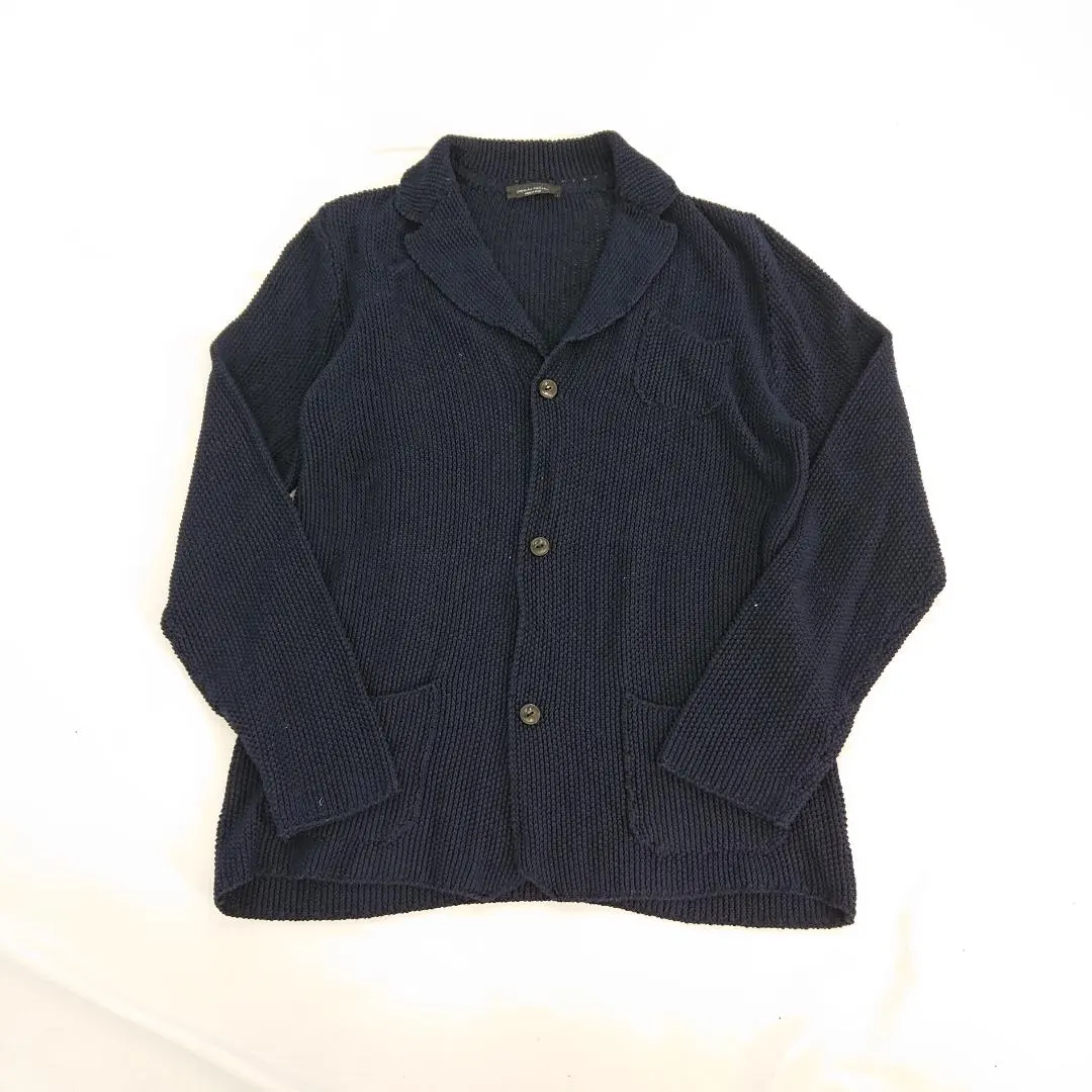Thumbnail of Roberto Collina Navy Knit Cardigan Jacket