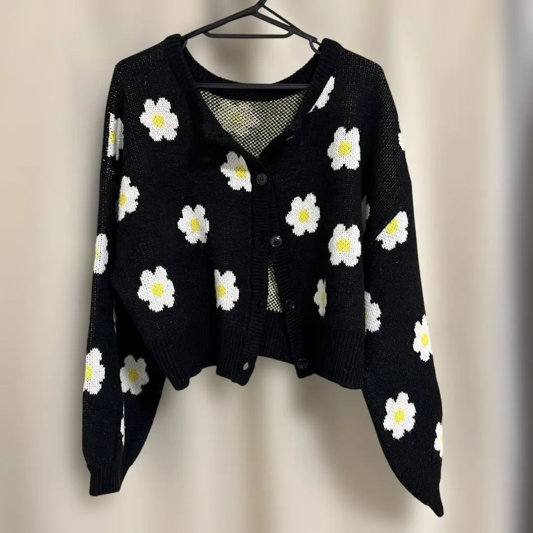 Thumbnail of Floral Black Cardigan Long Sleeve