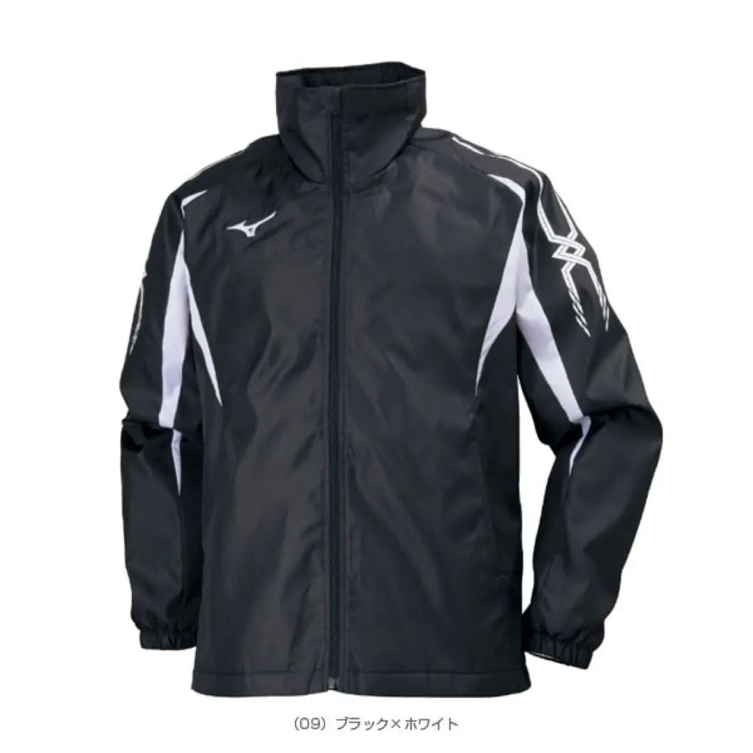 Thumbnail of MIZUNO Windbreaker Jacket Black x White XL Size