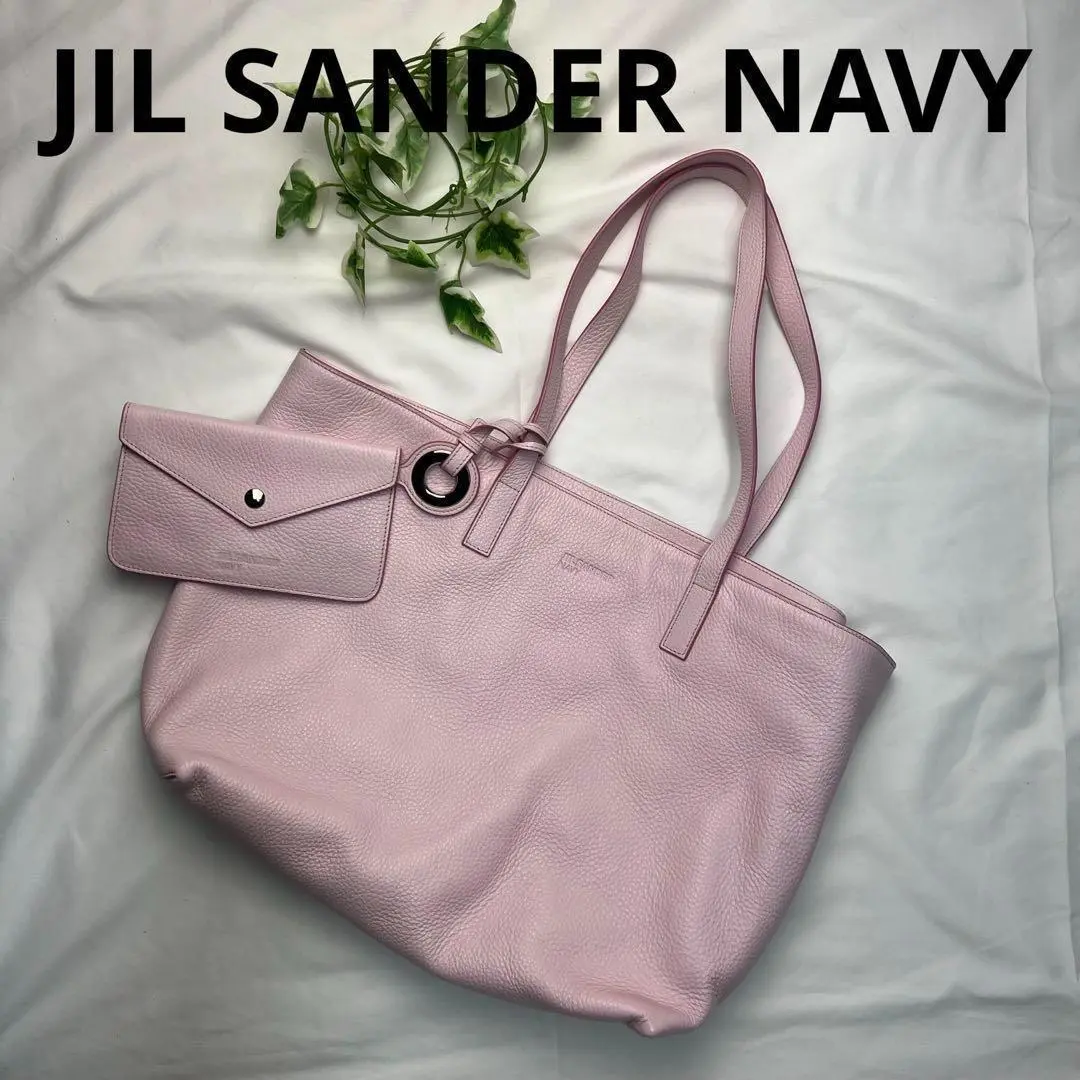 JIL SANDER NAVY 　オールレザー 2wayショルダートートバック型 org.jpg