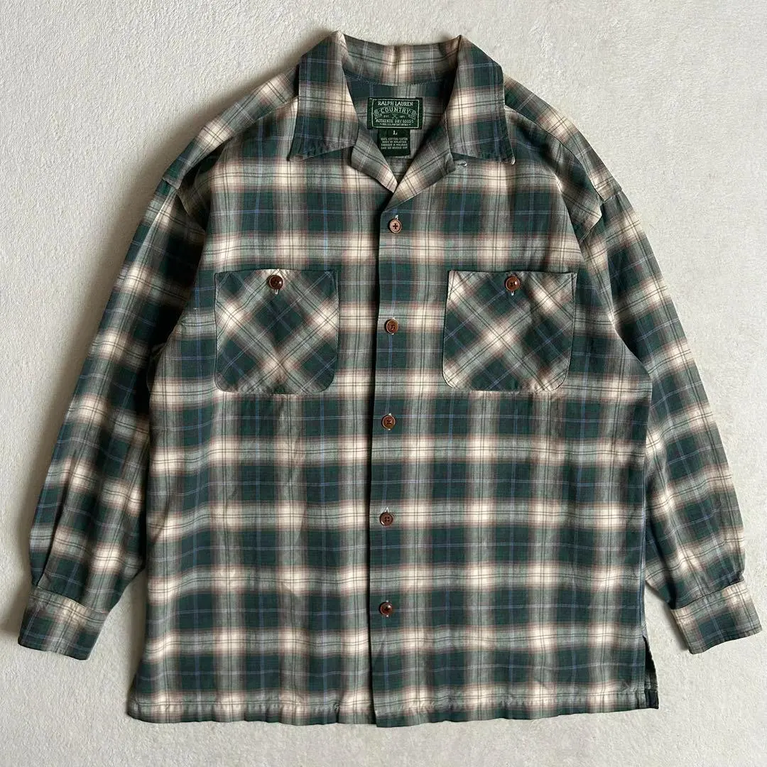 Thumbnail of Ralph Lauren Polo Country Ombre Check Box Shirt Vintage